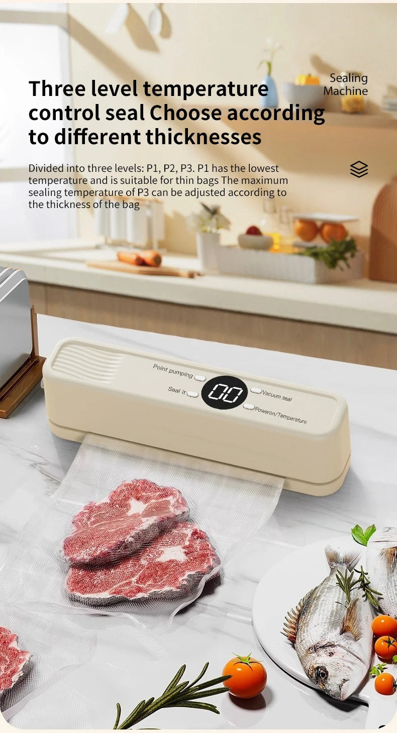 AuraSeal: Rechargeable Automatic Vacuum Sealer