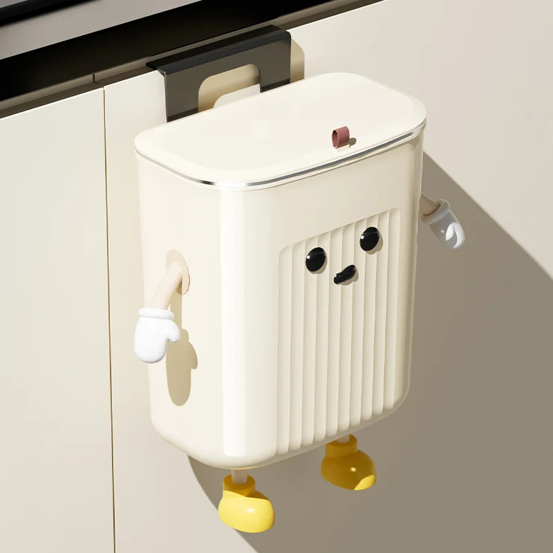AuraBin: Slim Wall-Mounted Trash Can