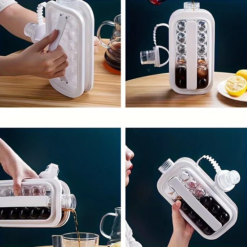 AuraChill: 2-in-1 Folding Ice Bottle Mold