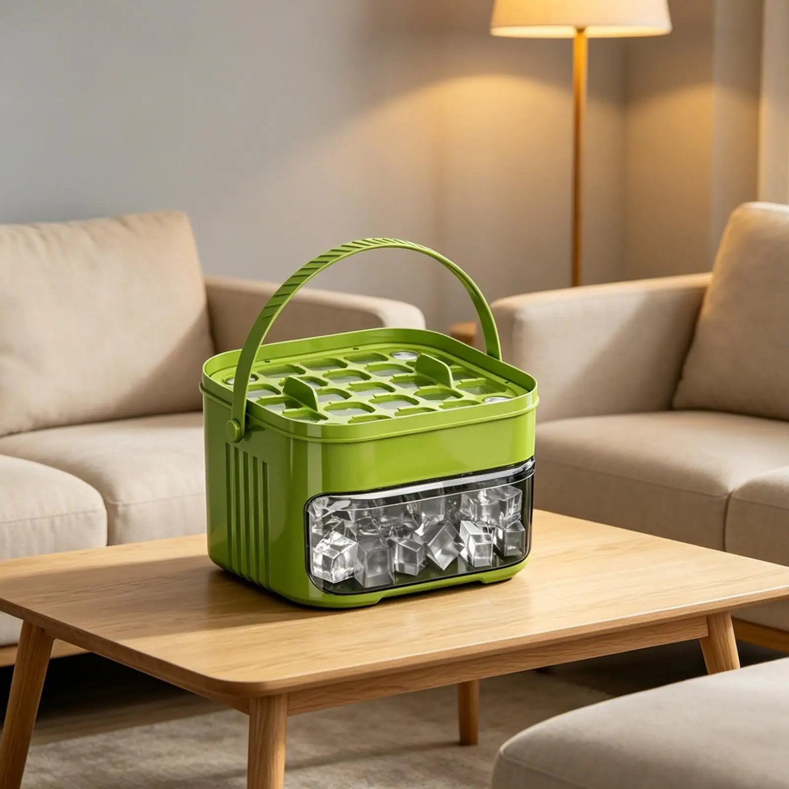 AuraChill: Easy-Release Ice Mold & Storage Bin