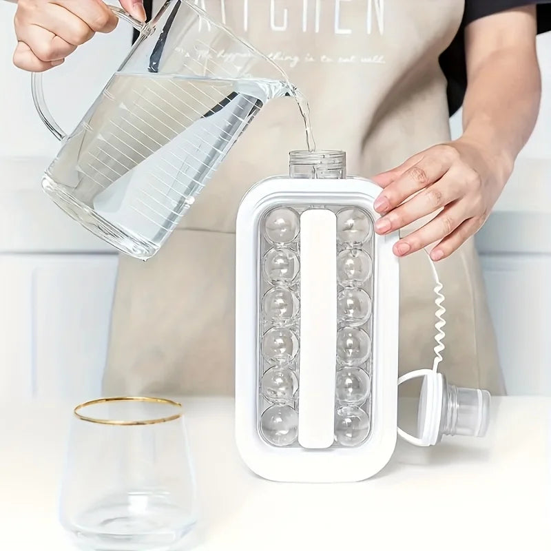 AuraChill: 2-in-1 Folding Ice Bottle Mold