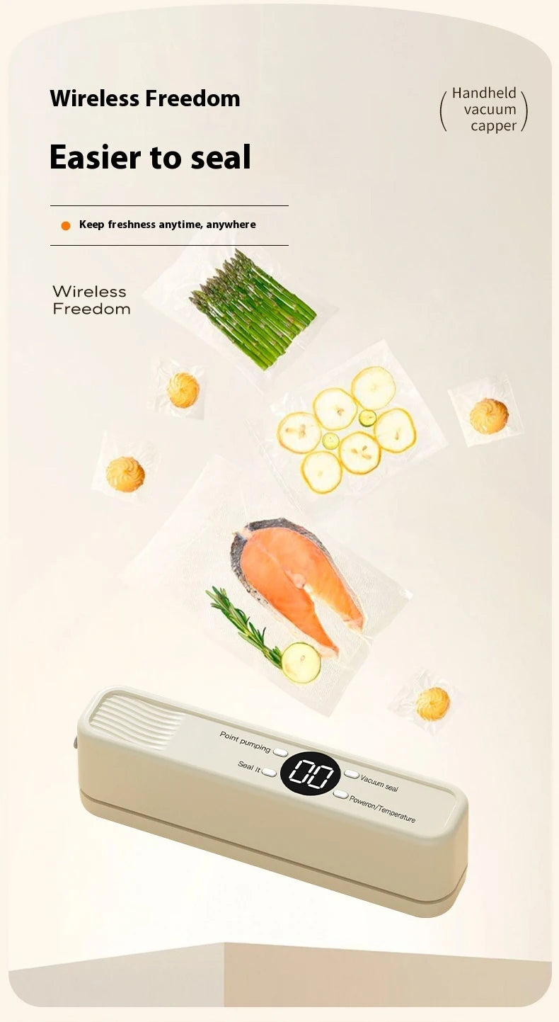 AuraSeal: Rechargeable Automatic Vacuum Sealer