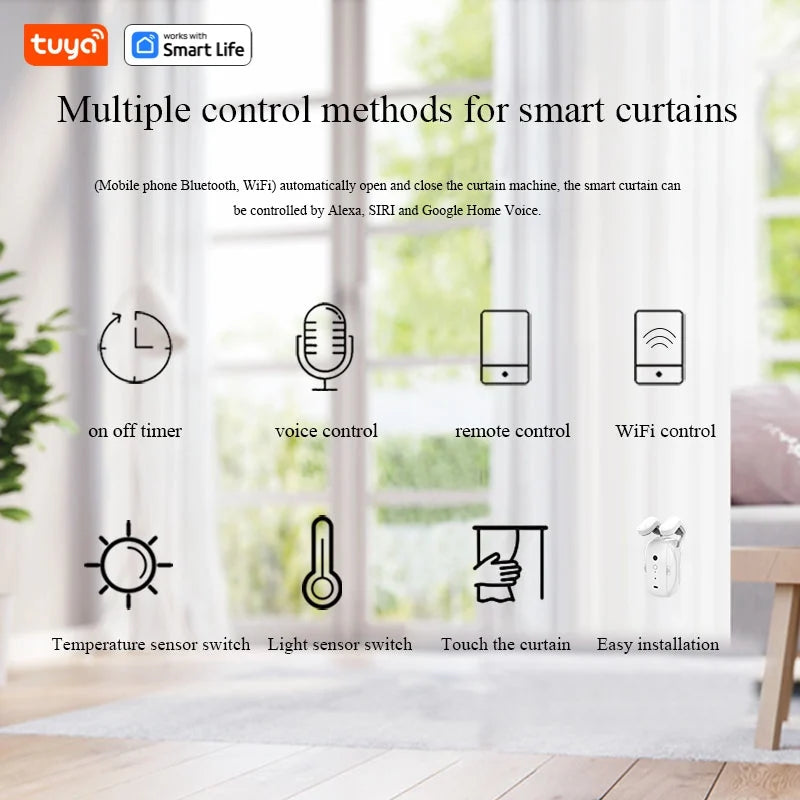 AuraGlide: Tuya Smart WiFi Curtain Robot