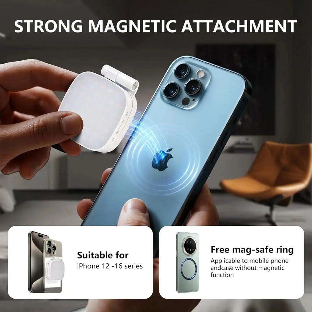 MagGlow 360°: Magnetic Selfie Ring Light