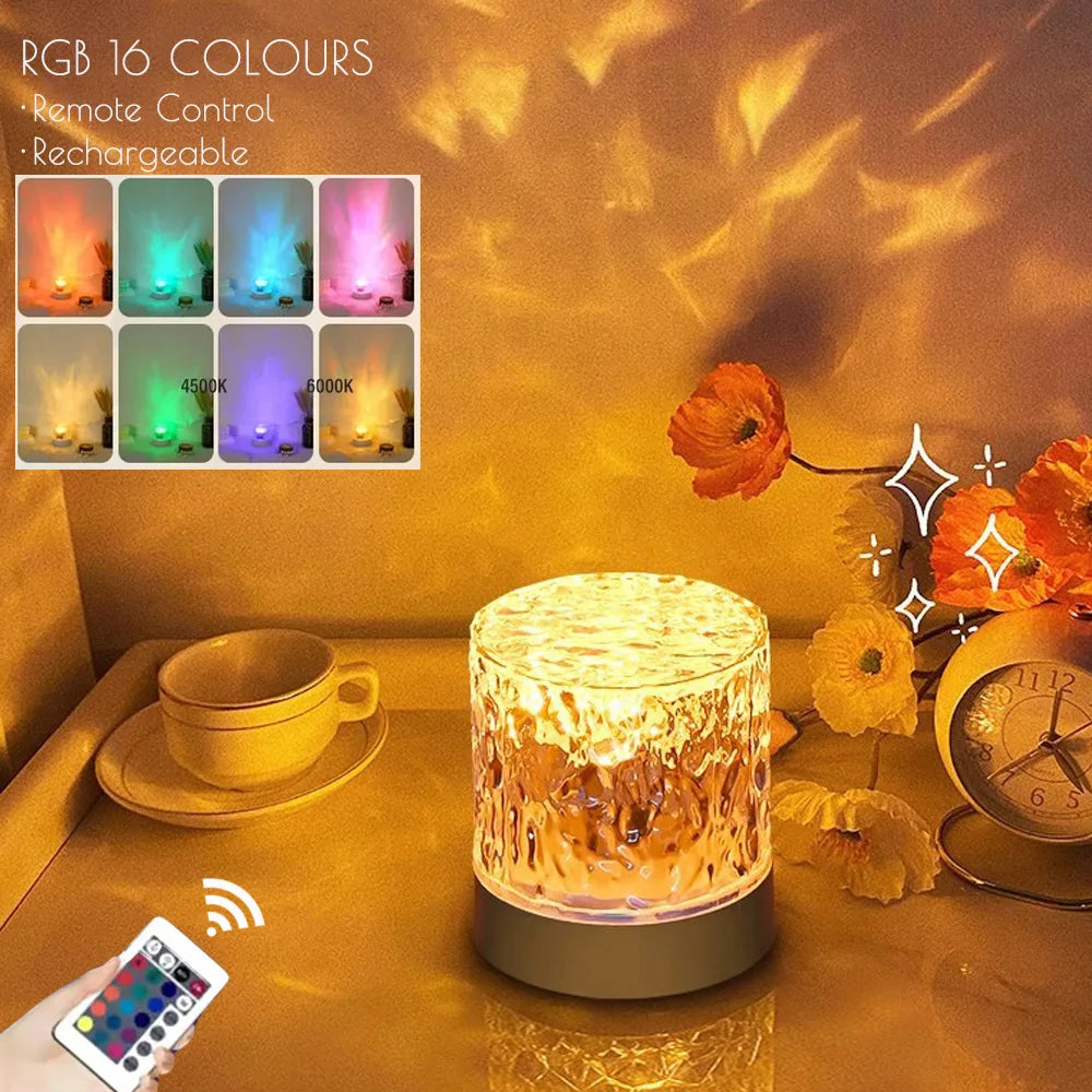 AuraRipple: 16-Color Crystal Wave Projector