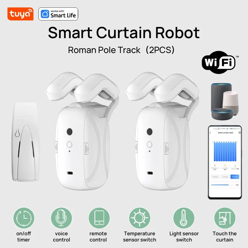 AuraGlide: Tuya Smart WiFi Curtain Robot