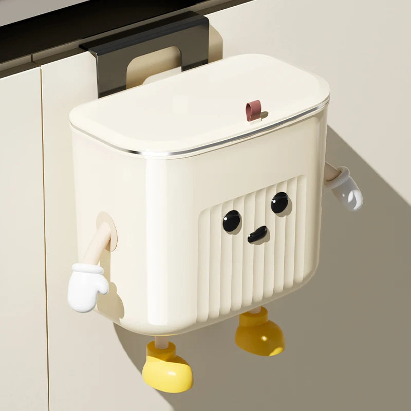 AuraBin: Slim Wall-Mounted Trash Can