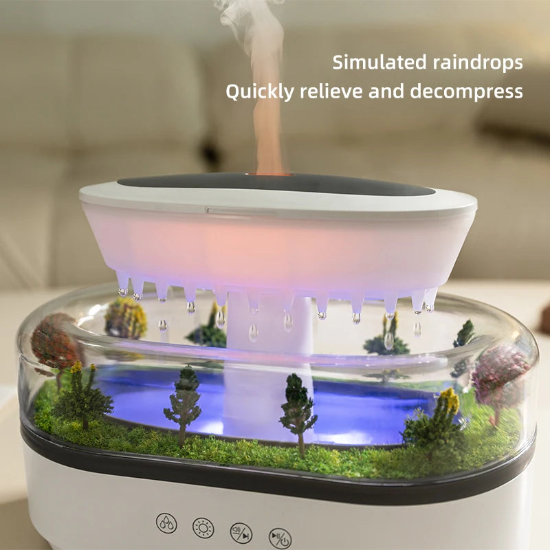 AuraRain: Raindrop Diffuser & White Noise Machine