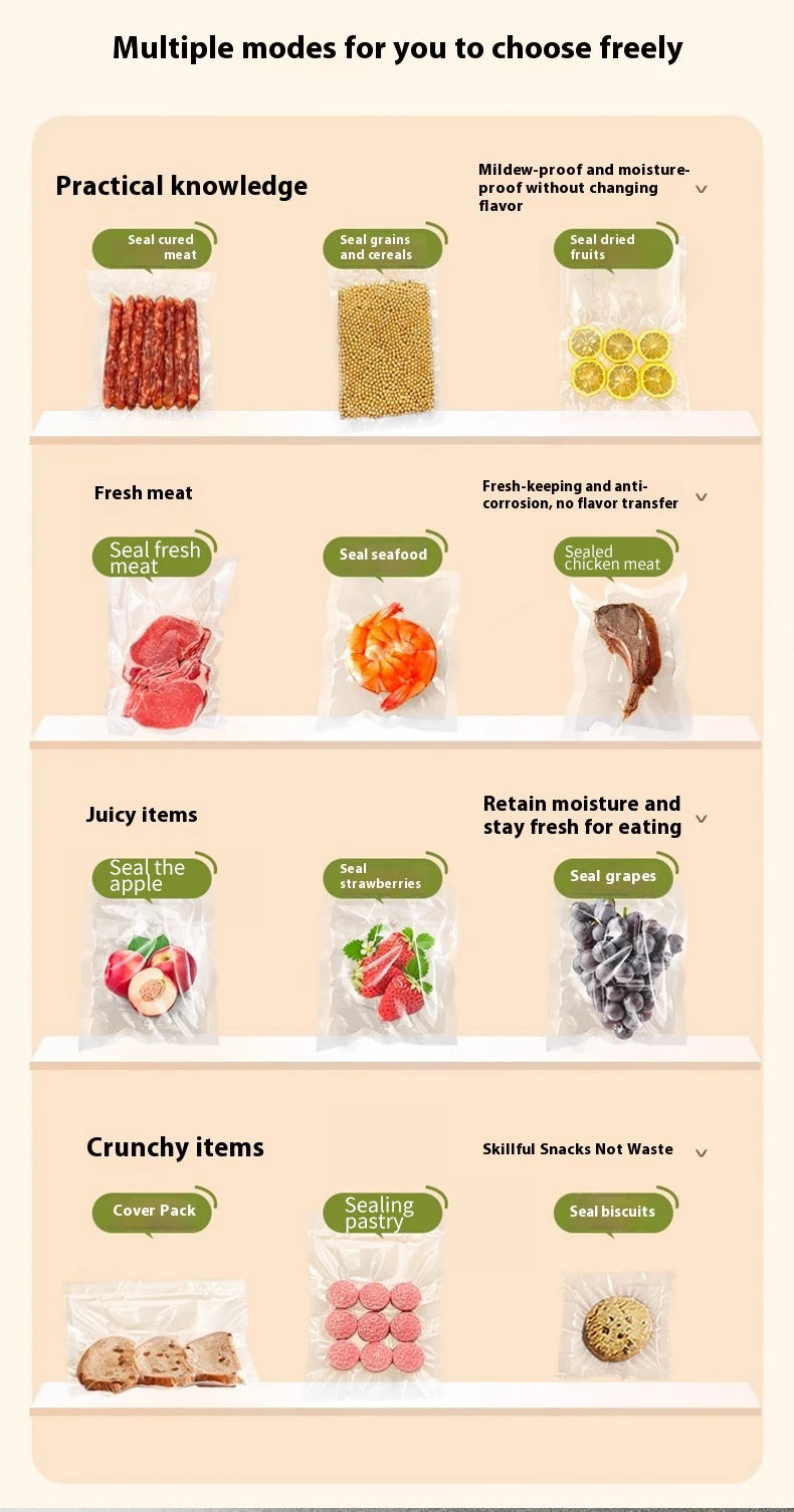 AuraSeal: Rechargeable Automatic Vacuum Sealer