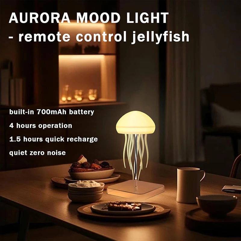 AuraJelly: 3D Floating Jellyfish Ambient Lamp