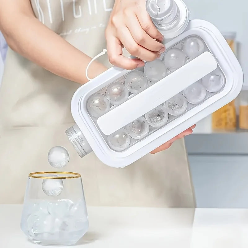 AuraChill: 2-in-1 Folding Ice Bottle Mold
