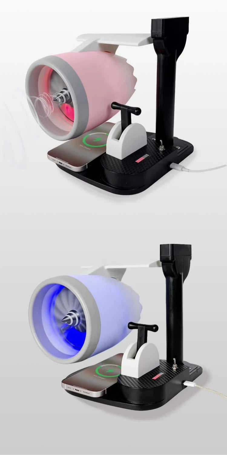 Aircraft Engine Turbine-shaped Desktop Ornament Turbine Fan with Misting and Humidification Function Aircraft Engine Model Gift