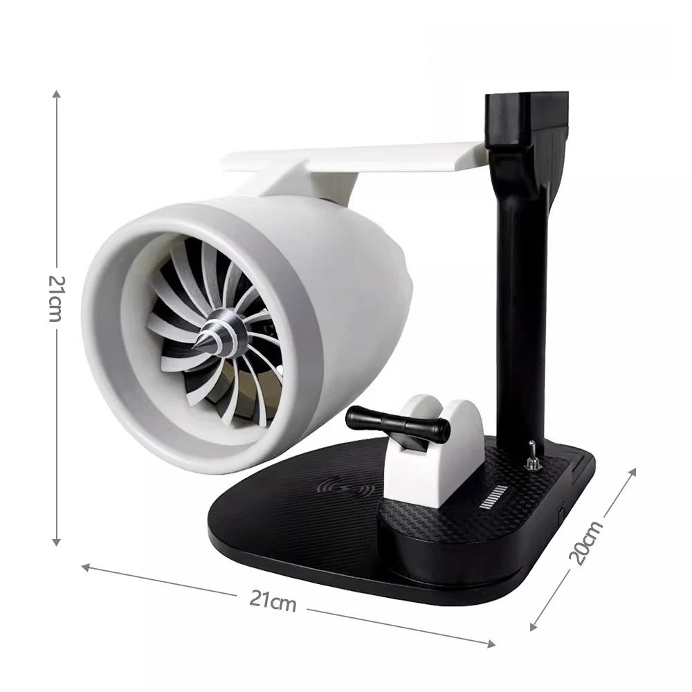 Aircraft Engine Turbine-shaped Desktop Ornament Turbine Fan with Misting and Humidification Function Aircraft Engine Model Gift