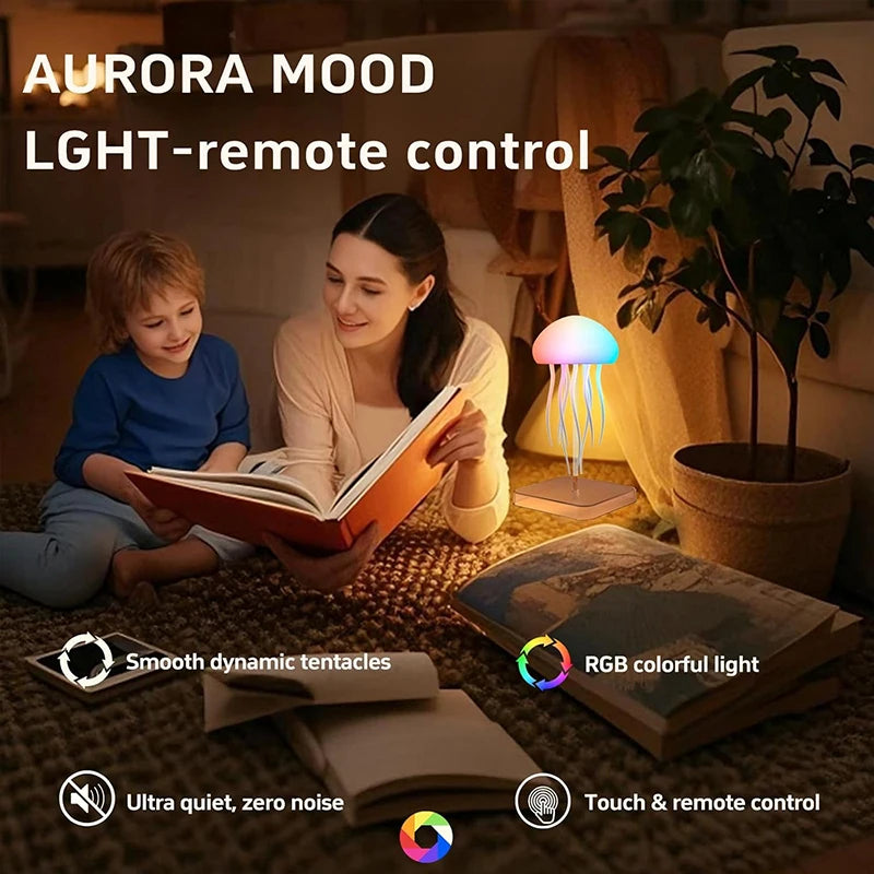 AuraJelly: 3D Floating Jellyfish Ambient Lamp