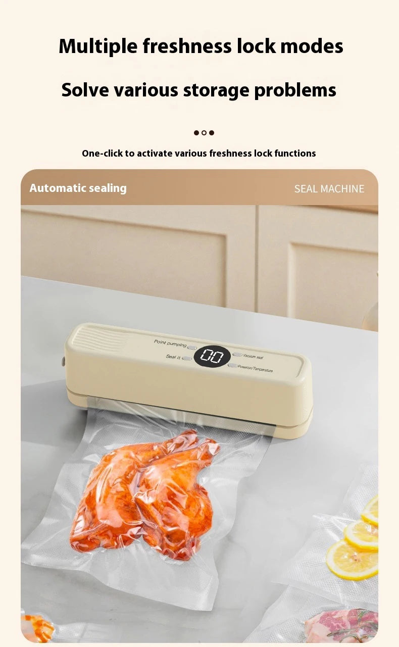 AuraSeal: Rechargeable Automatic Vacuum Sealer