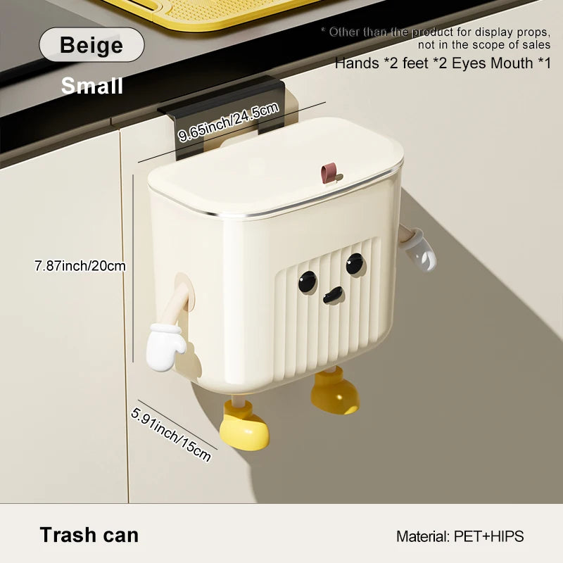 AuraBin: Slim Wall-Mounted Trash Can
