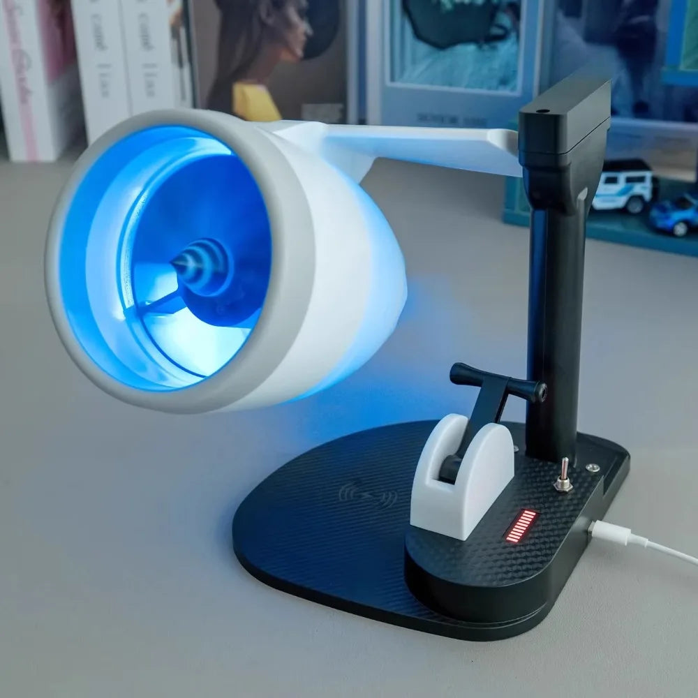 Aircraft Engine Turbine-shaped Desktop Ornament Turbine Fan with Misting and Humidification Function Aircraft Engine Model Gift