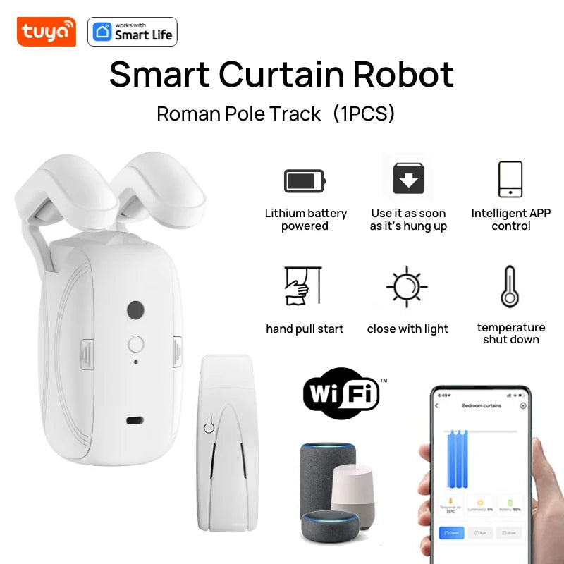 AuraGlide: Tuya Smart WiFi Curtain Robot