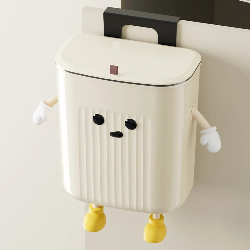 AuraBin: Slim Wall-Mounted Trash Can
