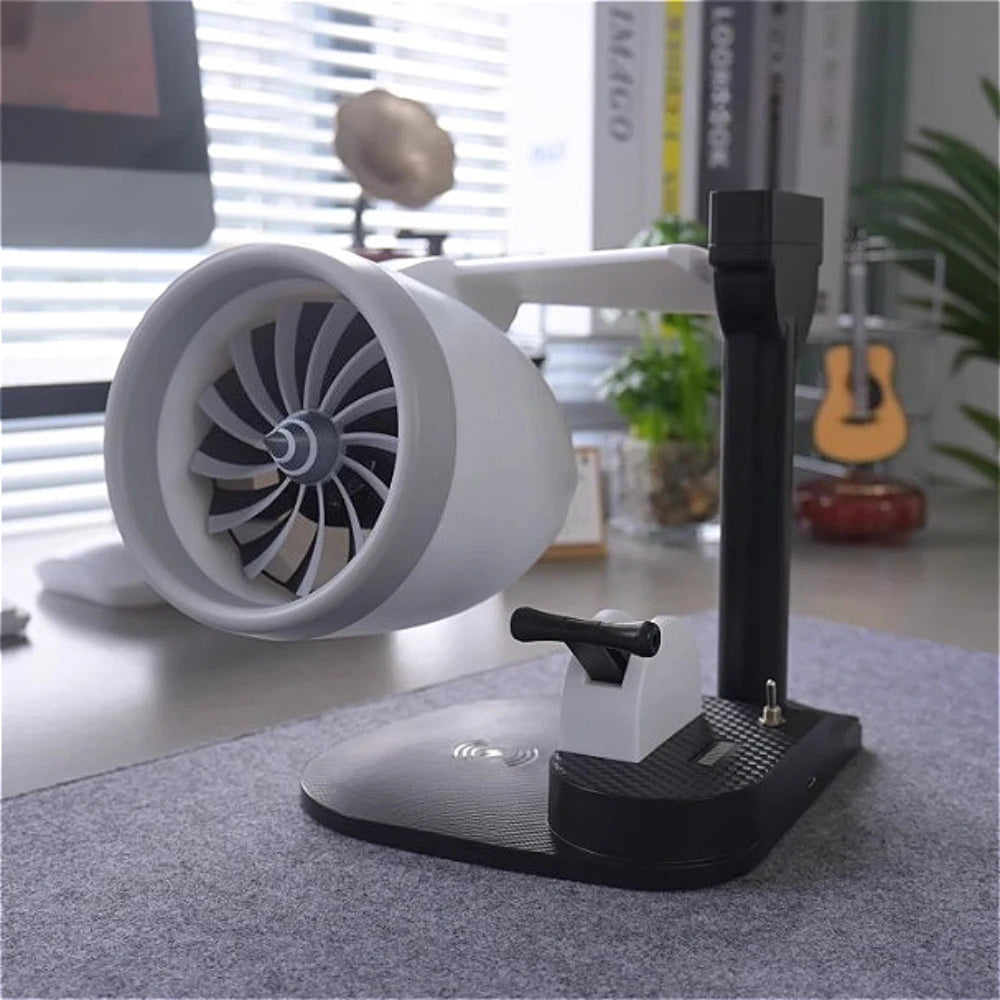 Aircraft Engine Turbine-shaped Desktop Ornament Turbine Fan with Misting and Humidification Function Aircraft Engine Model Gift