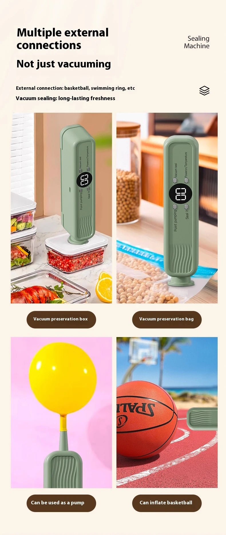AuraSeal: Rechargeable Automatic Vacuum Sealer