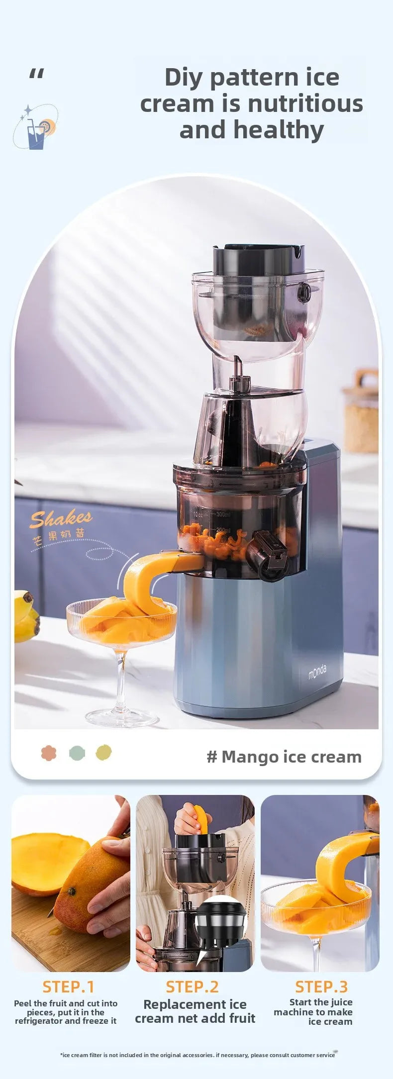 AuraJuice: Whole Fruit Slow Juicer & Cold Press Extractor