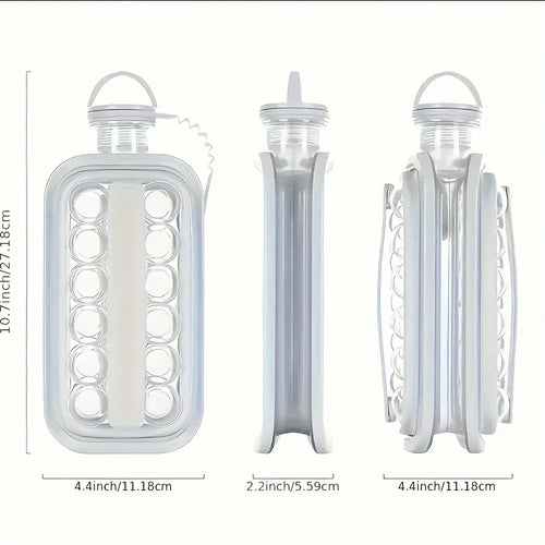 AuraChill: 2-in-1 Folding Ice Bottle Mold