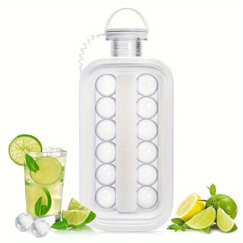 AuraChill: 2-in-1 Folding Ice Bottle Mold