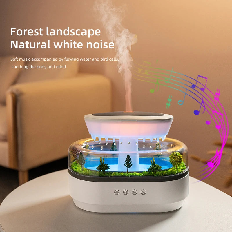 AuraRain: Raindrop Diffuser & White Noise Machine