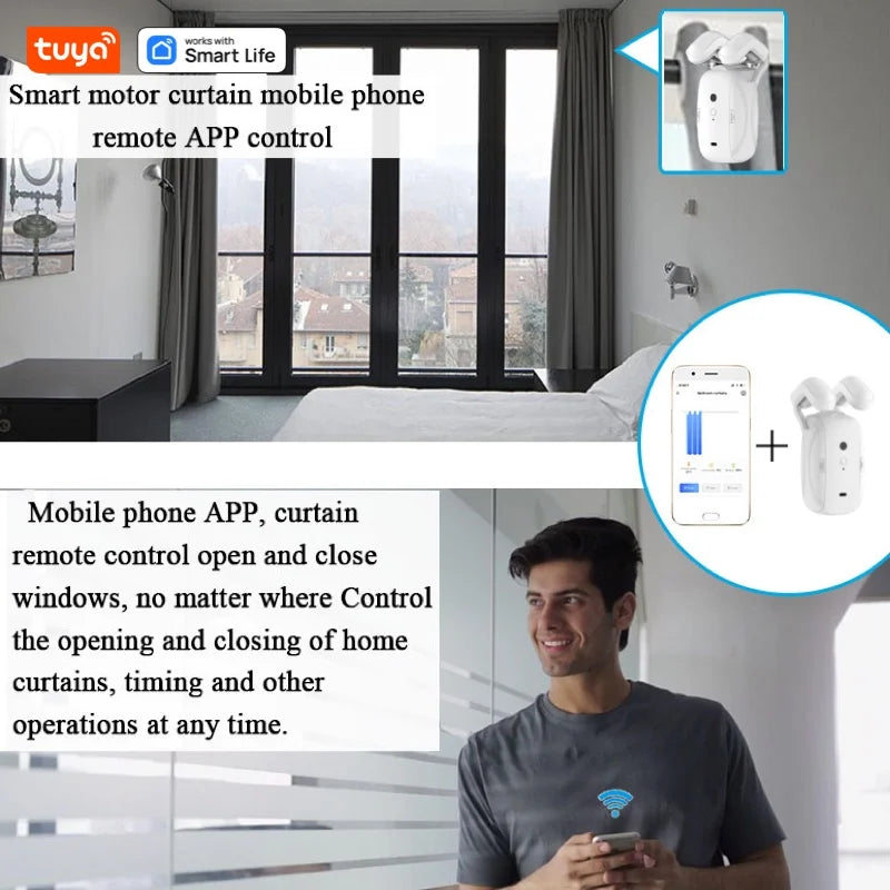 AuraGlide: Tuya Smart WiFi Curtain Robot
