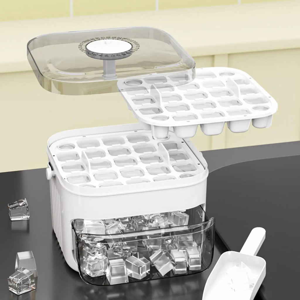 AuraChill: Easy-Release Ice Mold & Storage Bin