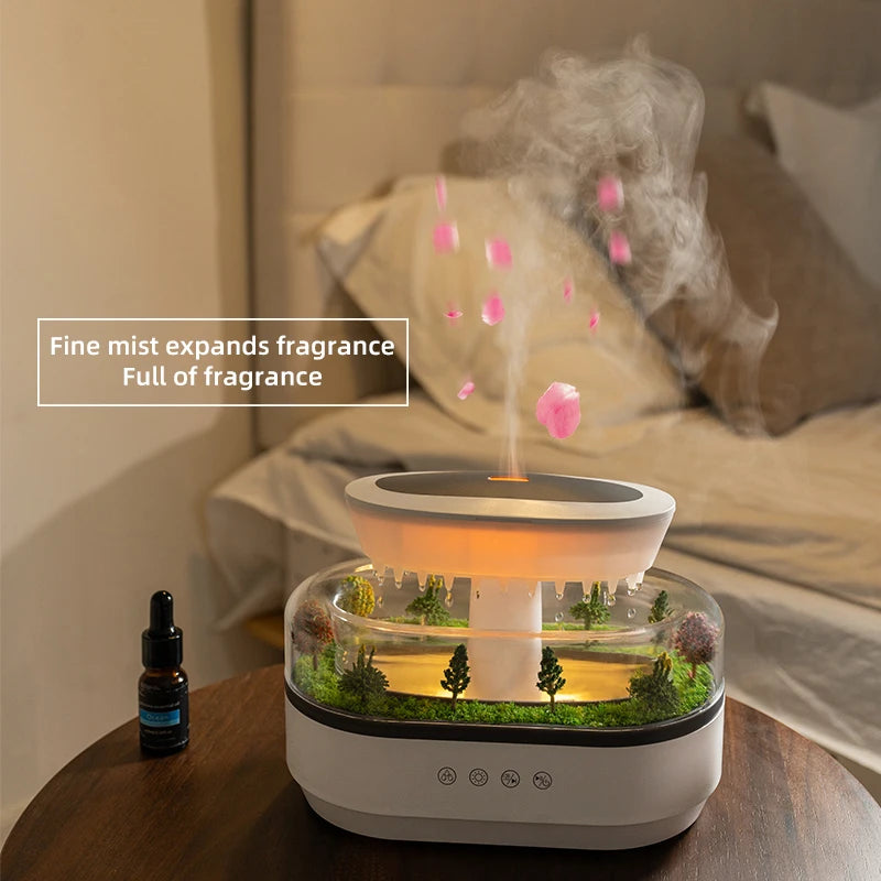 AuraRain: Raindrop Diffuser & White Noise Machine
