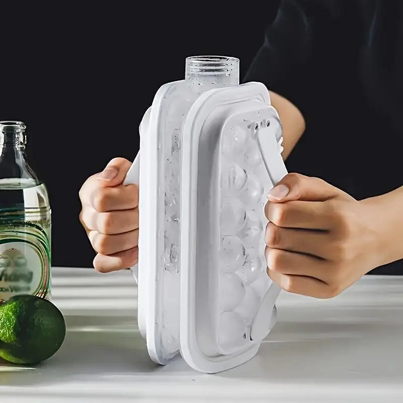 AuraChill: 2-in-1 Folding Ice Bottle Mold
