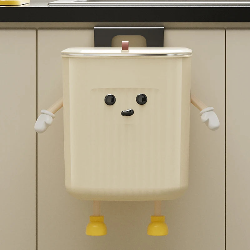 AuraBin: Slim Wall-Mounted Trash Can