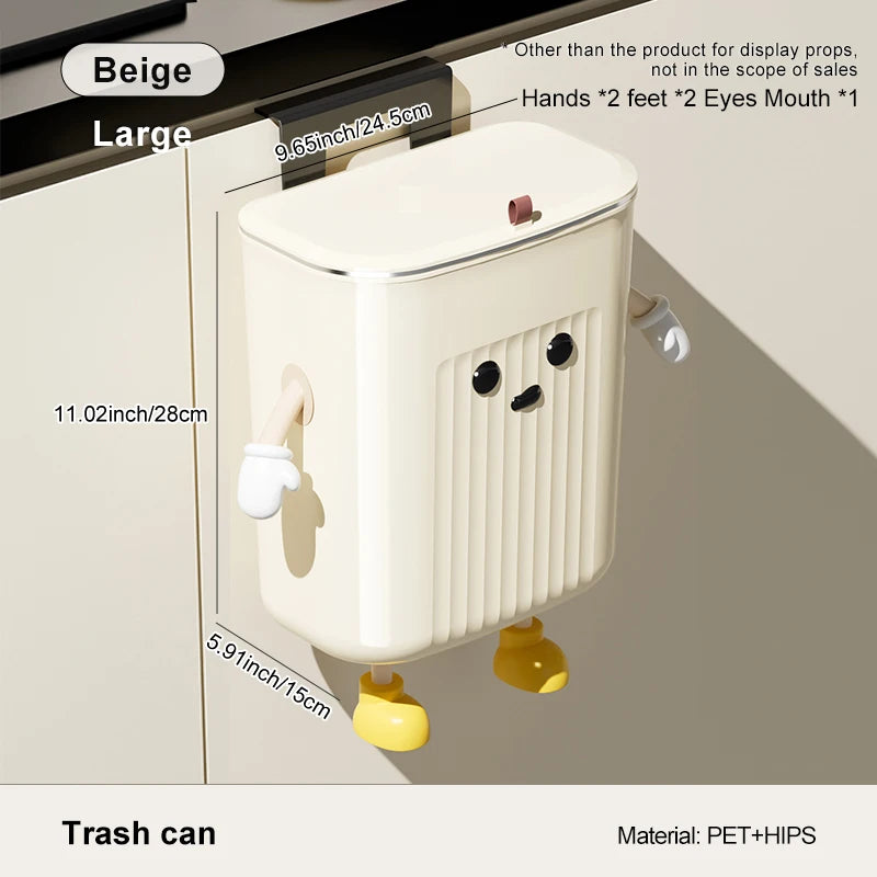 AuraBin: Slim Wall-Mounted Trash Can